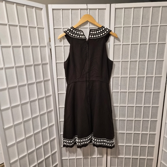 Kate Spade Linen Dress Chocolate Brown Sleeveless Sheath Sz 10 - Picture 8 of 8